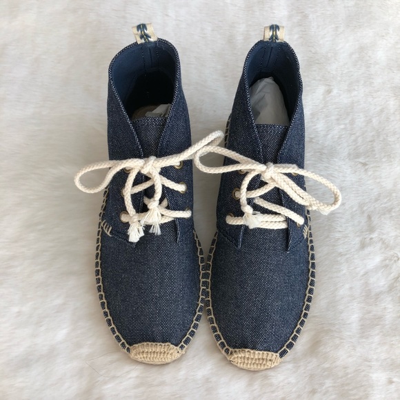 Soludos Wedge Navy Desert Bootie - Picture 2 of 5